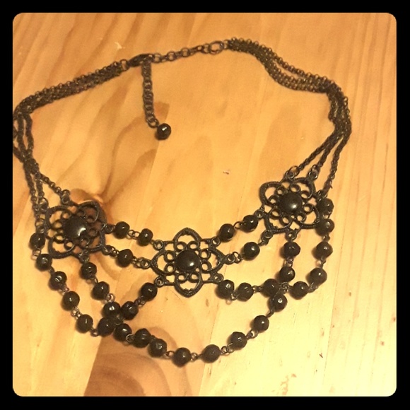 Forever 21 Jewelry Black Fashion Necklace Poshmark